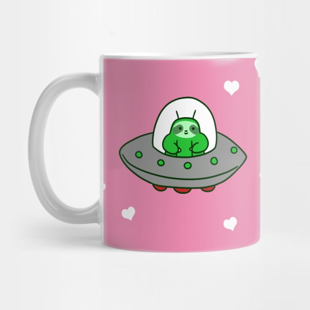 I Love You - Alien UFO Sloth by saradaboru